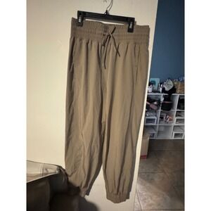 Abercrombie & Fitch YPB motionTEK Joggers Tan Khaki High Rise Pants Womens Small